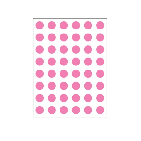 1/4 Color Coding Dots Rose - Sheet Form